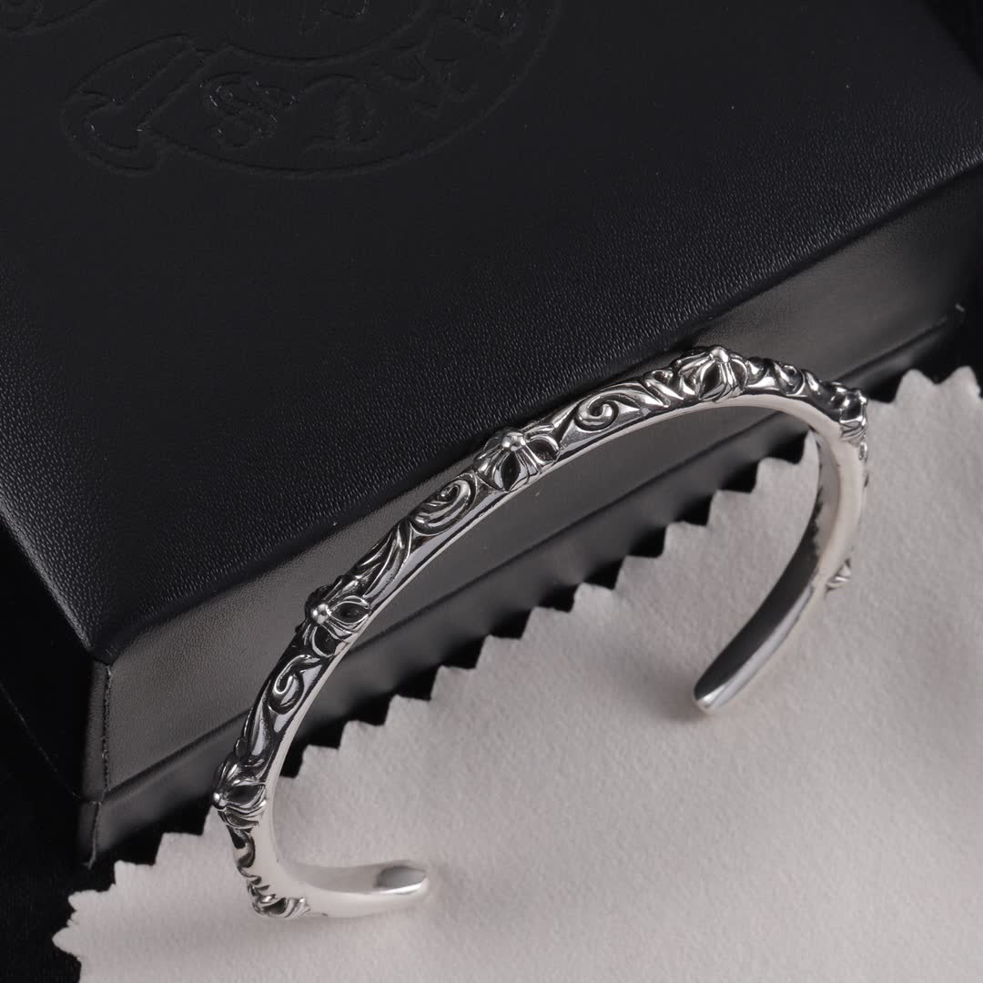 Chrome Hearts Silver Filigree Cuff Bracelet